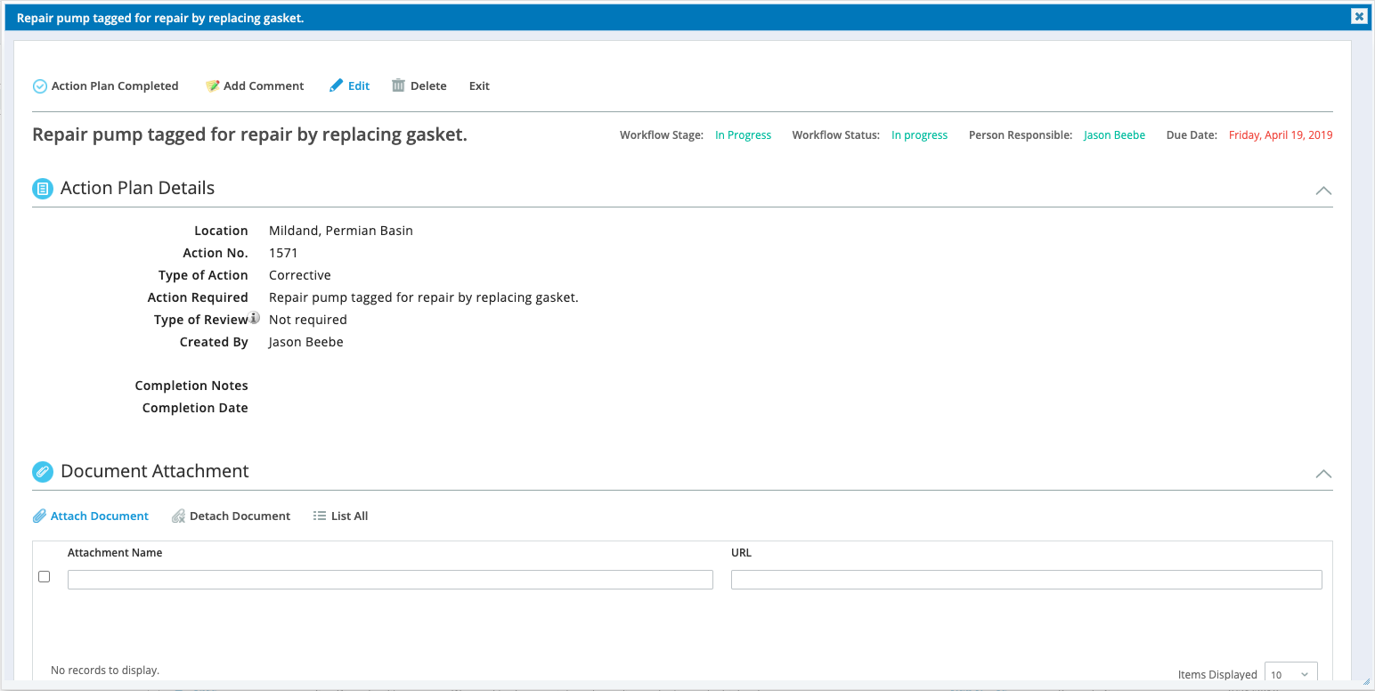 screenshot of Nonconformance Management & Reporting Software